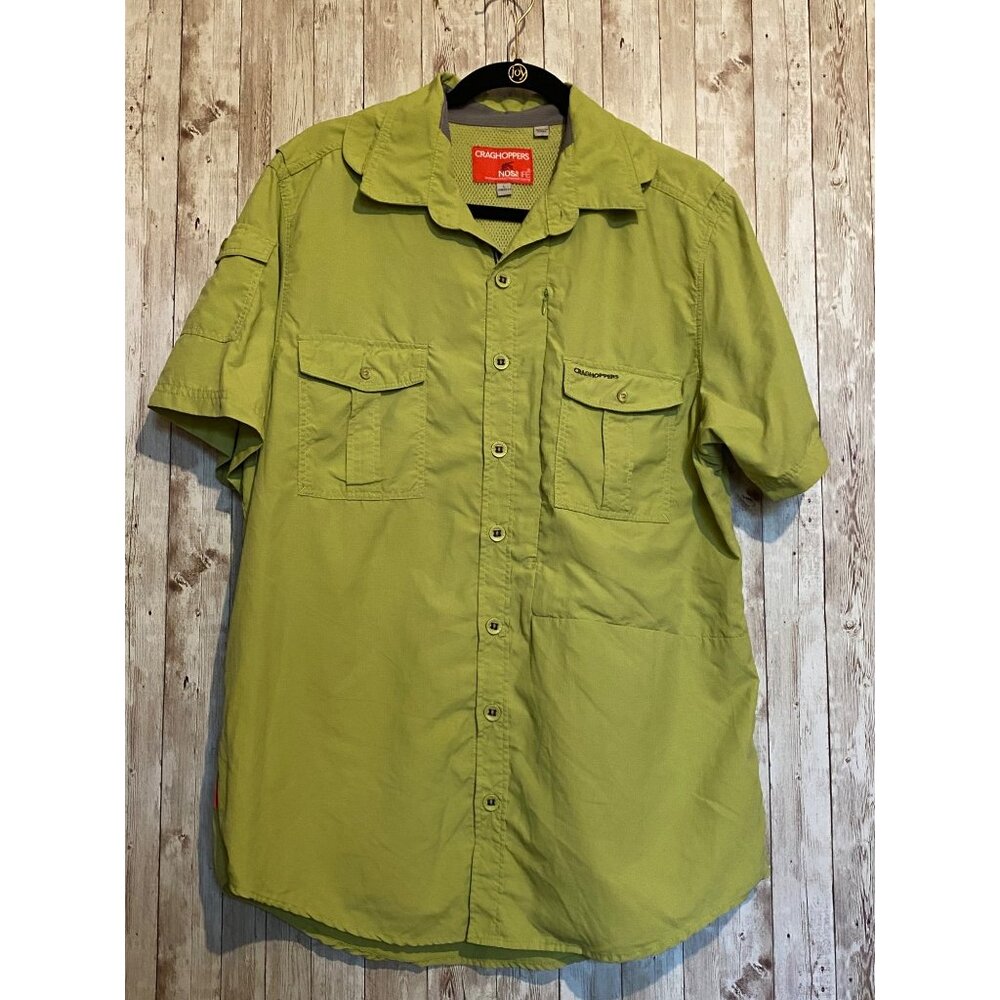 Men's Graghoppers Nosilife Insect Repellant Shirt Outdoor Hiking Size Large